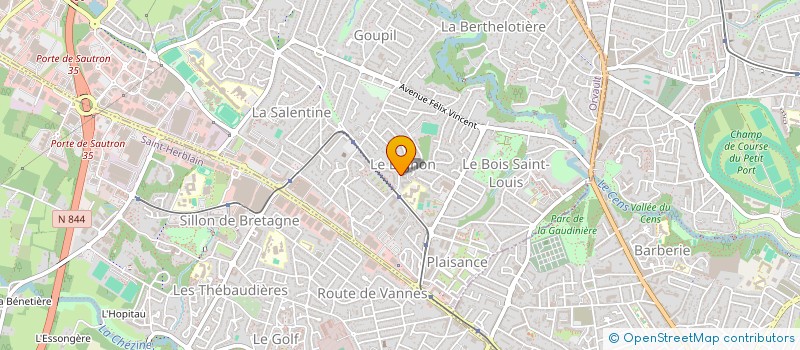 localisation de l'entreprise KADMEG à ORVAULT