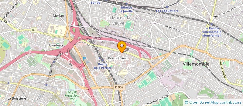 localisation de l'entreprise KAEGA à ROSNY SOUS BOIS