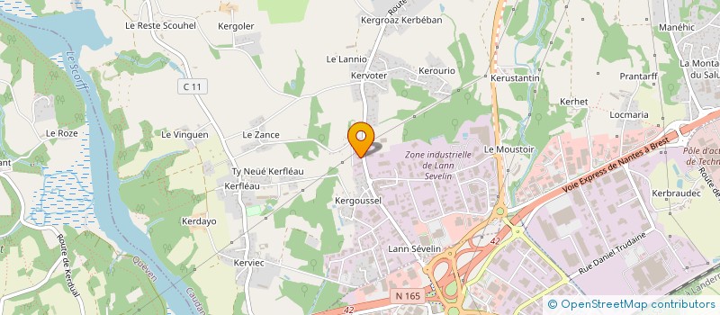 localisation de l'entreprise KAEL à CAUDAN