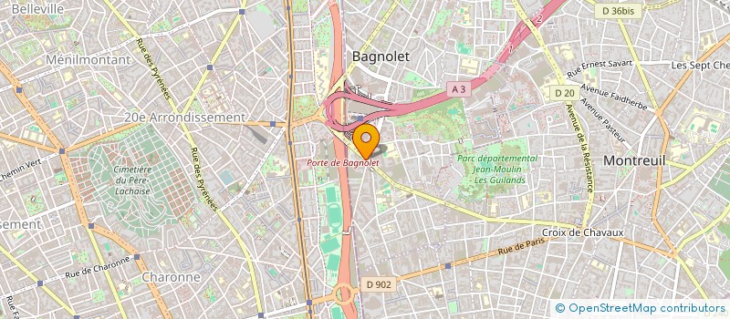 localisation de l'entreprise KAFTEK à BAGNOLET
