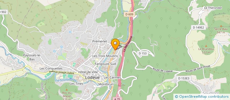 localisation de l'entreprise KAIDJA à LODEVE
