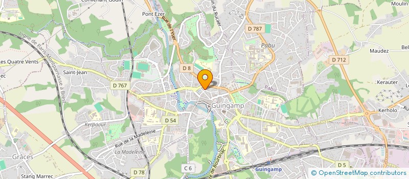 localisation de l'entreprise KAJY INVEST à GUINGAMP