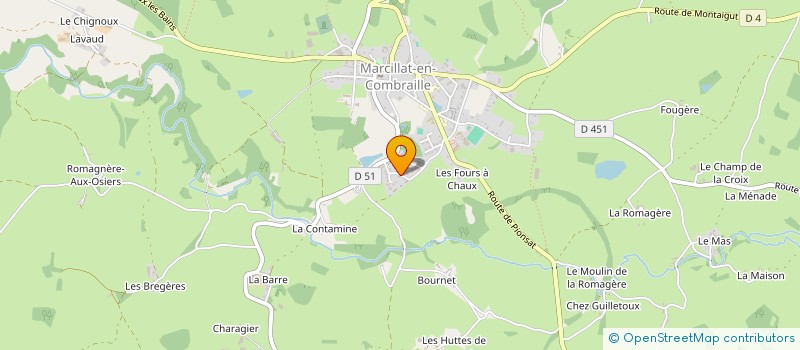 localisation de l'entreprise KALEIDONIAN VIBES & FOOD (KDVF)  MARCILLAT-EN-COMBRAILLE