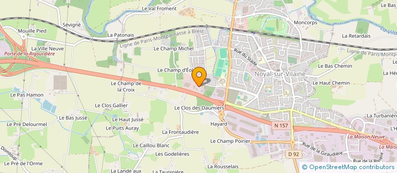 localisation de l'entreprise KALENSYS à NOYAL-SUR-VILAINE