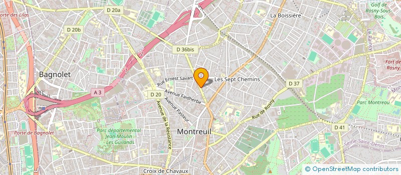 localisation de l'entreprise KALI TRANSPORTS à MONTREUIL