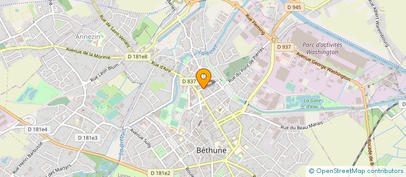 localisation de l'entreprise KALIACT 62 à BETHUNE