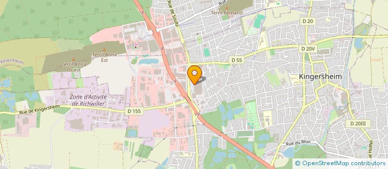localisation de l'entreprise KALIGONE - POLE 430  KINGERSHEIM