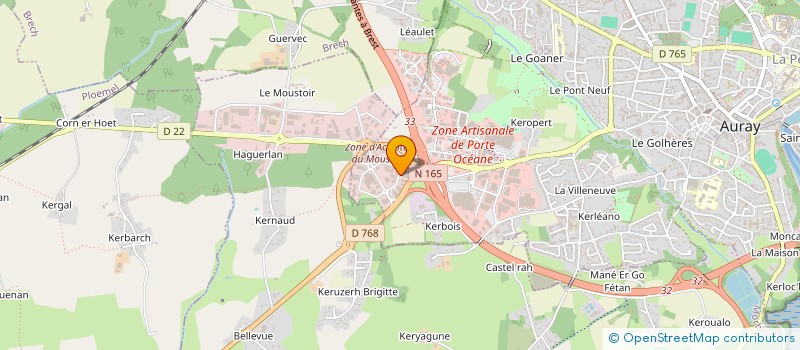 localisation de l'entreprise KALISTE à AURAY