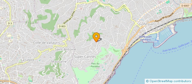 localisation de l'entreprise KALLIMERA à VALLAURIS