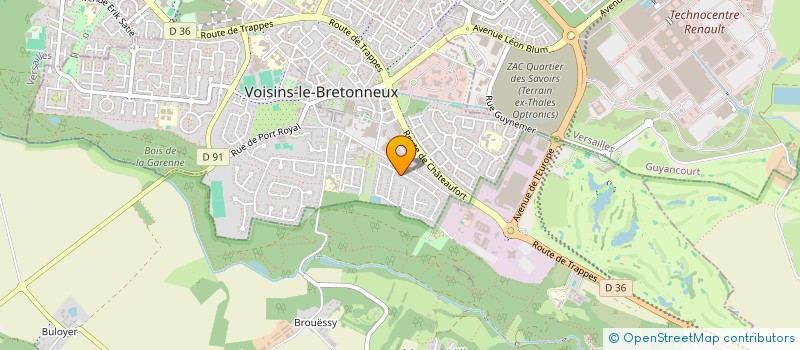 localisation de l'entreprise KALLISTE AUDIOVISUEL à VOISINS-LE-BRETONNEUX