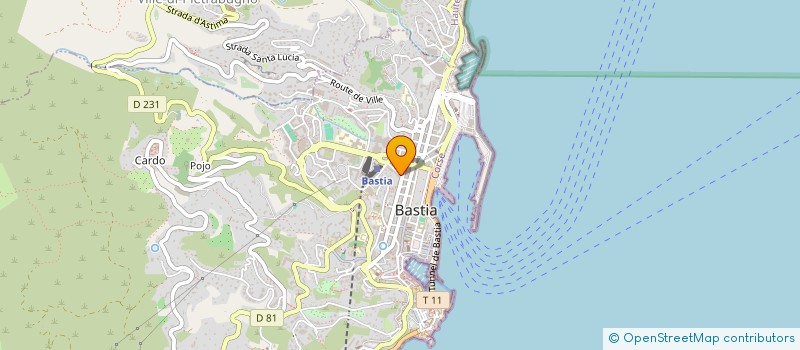 localisation de l'entreprise KALLISTE COMMUNICATION à BASTIA