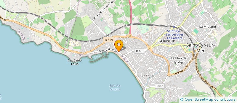 localisation de l'entreprise KALYPSO à SAINT-CYR-SUR-MER