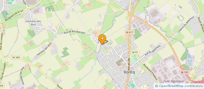 localisation de l'entreprise KALYPSOS à RONCQ