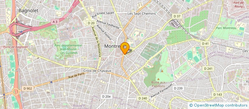 localisation de l'entreprise KALYS à MONTREUIL