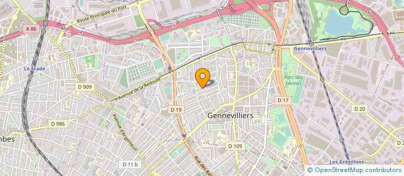 localisation de l'entreprise KAMAK EXPRESS à GENNEVILLIERS