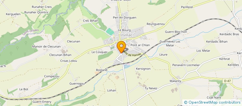 localisation de l'entreprise KAMALAD LB 29  IRVILLAC