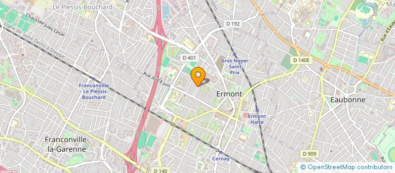 localisation de l'entreprise KAMELIAC à ERMONT