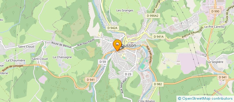 localisation de l'entreprise KAMJAN à AUBUSSON