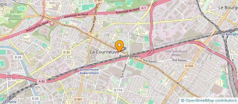 localisation de l'entreprise KANAPATHY SARL à LA COURNEUVE