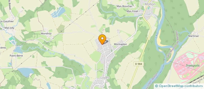 localisation de l'entreprise KANE  VILLIEU-LOYES-MOLLON