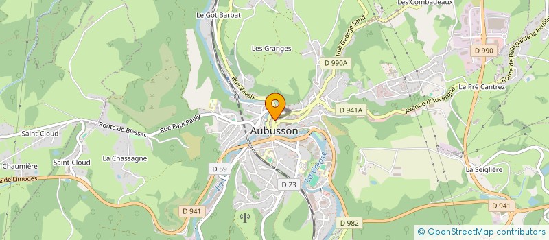 localisation de l'entreprise KANGOUROU à AUBUSSON