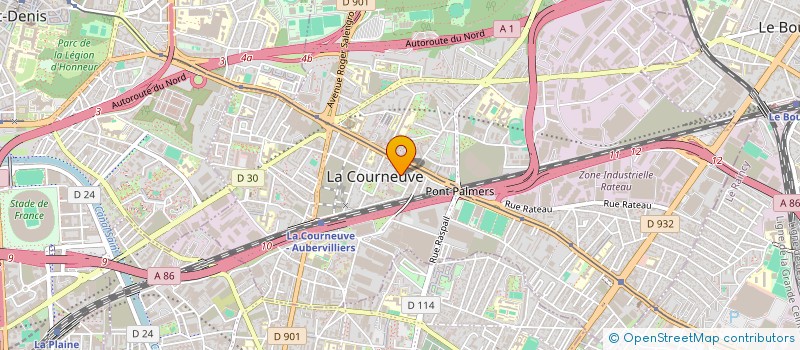 localisation de l'entreprise KANOUTE DISTRIBUTION à LA COURNEUVE