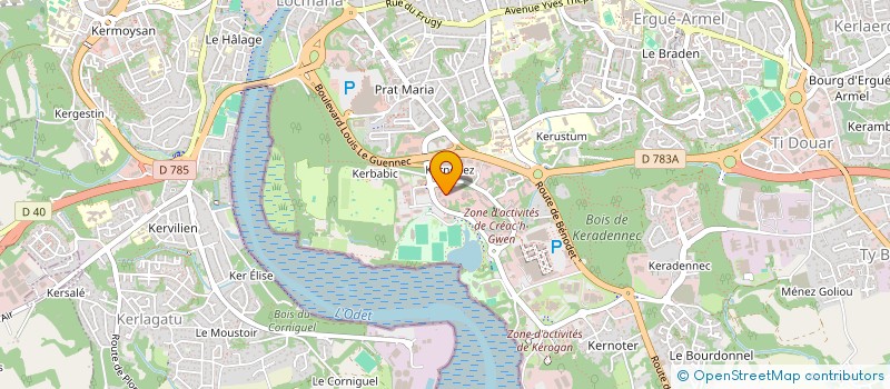 localisation de l'entreprise KAP à QUIMPER