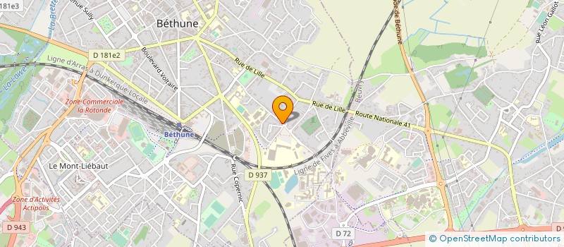 localisation de l'entreprise KAPALINA à BETHUNE