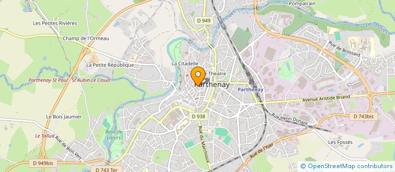 localisation de l'entreprise KAPIZZA à PARTHENAY