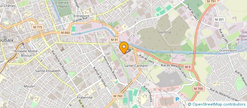 localisation de l'entreprise KAR NEGOCE à ROUBAIX