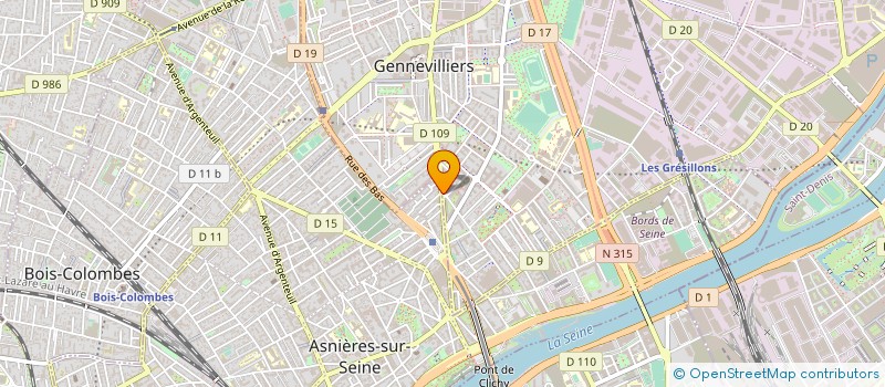 localisation de l'entreprise KARA FILMS à GENNEVILLIERS