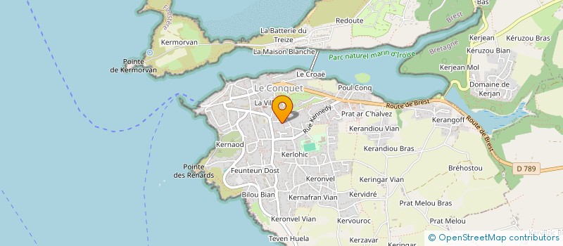 localisation de l'entreprise KARATE BRETAGNE 29 LE CONQUET  LE CONQUET