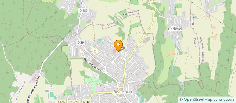 localisation de l'entreprise KARATE CLUB BEAUCOURTOIS à BEAUCOURT