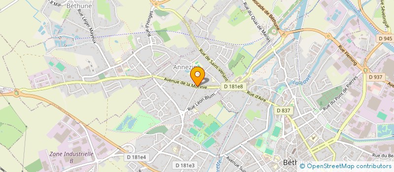 localisation de l'entreprise KARATE CLUB BETHUNOIS à ANNEZIN