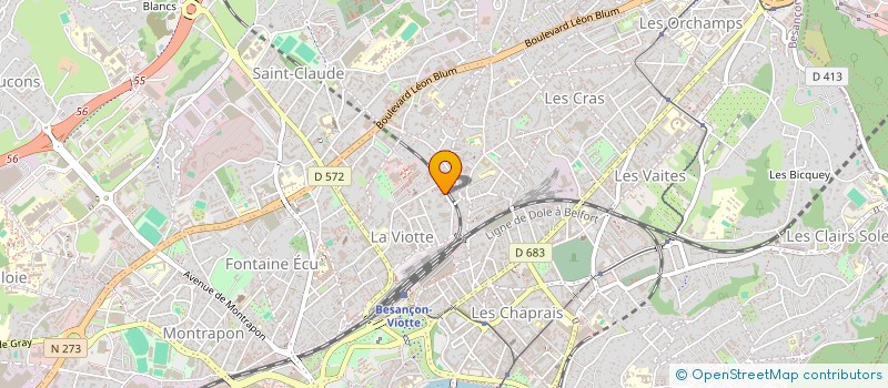 localisation de l'entreprise KARATE CLUB BISONTIN  BESANCON