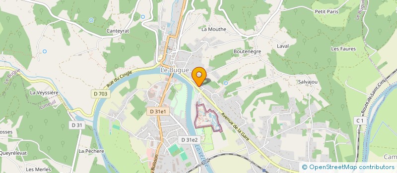 localisation de l'entreprise KARATE CLUB BUGUOIS  LE BUGUE