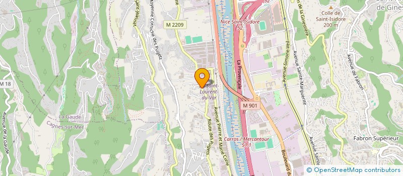 localisation de l'entreprise KARATE CLUB COTE D'AZUR à SAINT-LAURENT-DU-VAR