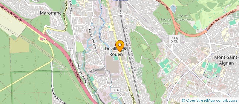 localisation de l'entreprise KARATE CLUB DEVILLOIS  DEVILLE-LES-ROUEN