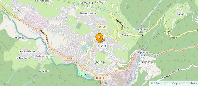 localisation de l'entreprise KARATE CLUB UGINE  UGINE