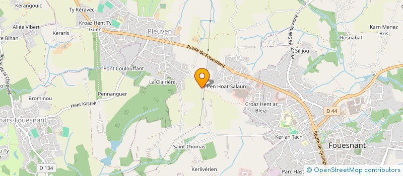 localisation de l'entreprise KARATE SHOTOKAN DE CORNOUAILLE  PLEUVEN