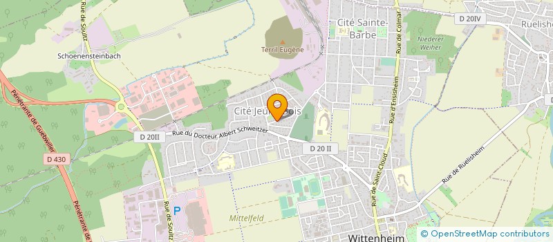 localisation de l'entreprise KARATE SHOTOKAN WITTENHEIM  WITTENHEIM