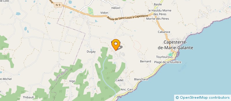 localisation de l'entreprise KARIB DRINK à CAPESTERRE-DE-MARIE-GALANTE