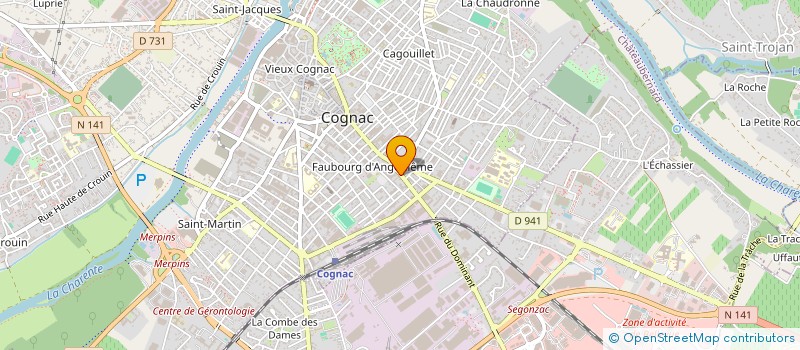 localisation de l'entreprise KARINE M.ARCHITECTE D'INTERIEUR à COGNAC