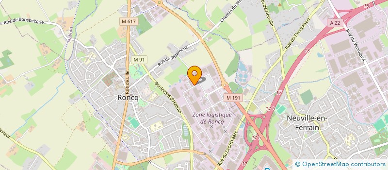 localisation de l'entreprise KARLIE FLAMINGO FRANCE à RONCQ