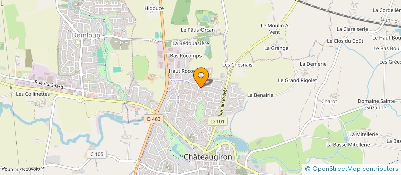 localisation de l'entreprise KARLINA à CHATEAUGIRON