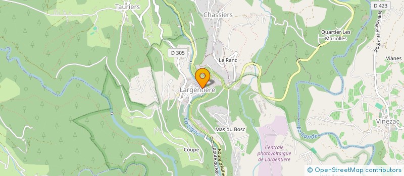 localisation de l'entreprise KARMA LARGENTIERE à LARGENTIERE
