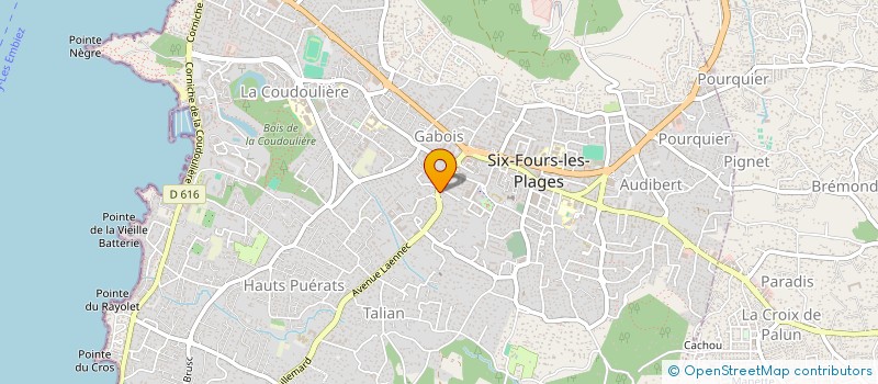localisation de l'entreprise KART IN PIZZA à SIX-FOURS-LES-PLAGES