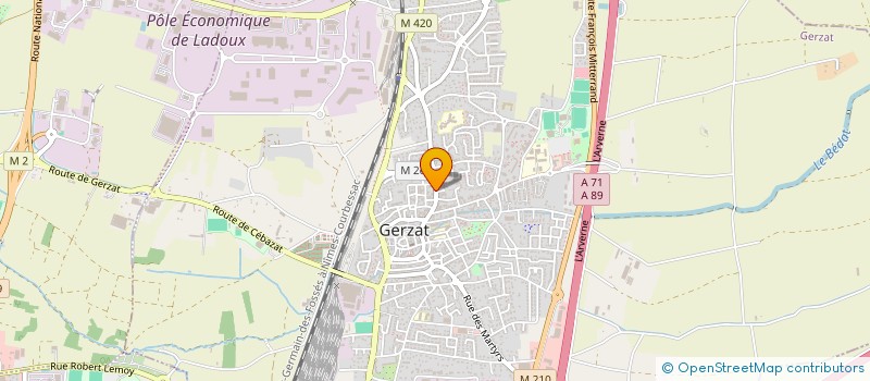 localisation de l'entreprise KART PASSION  GERZAT