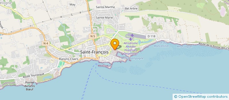 localisation de l'entreprise KARU CB IMMOBILIER à SAINT-FRANCOIS