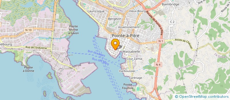 localisation de l'entreprise KARUBAT à POINTE-A-PITRE